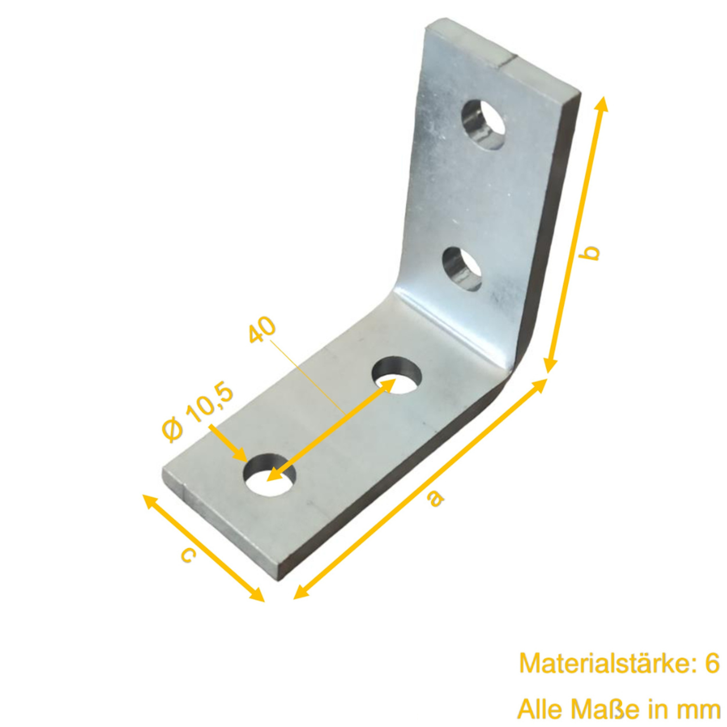 Winkel-Verbinder Metall 6 mm